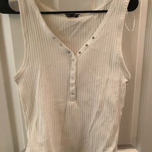 White ribbed bodysuit from Zara